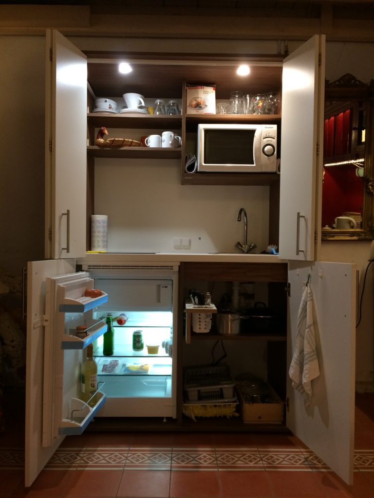 kitchenette open